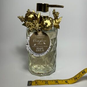 Asquith & Somerset Pumpkin Clove Scented Hand Wash Gold Accent Glass Bottle
